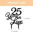 thumbnail image 2 of Raindrops 25 Years Classy Birthday Cake Topper Anniversary Cake Topper for Wedding Engagement Party, 2 of 8