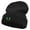 Black, variant on Brazil Butterfly Logo Embroidered Waffle Knit Cuff Beanie - Black OSFM