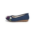 thumbnail image 3 of FUTATA Womens Classic Round Toe Ballerina Ballet Flat Shoes Slip On Floral Embroidered Platform Shoe Casual Driving Loafers Flats 4-10 Size, 3 of 8