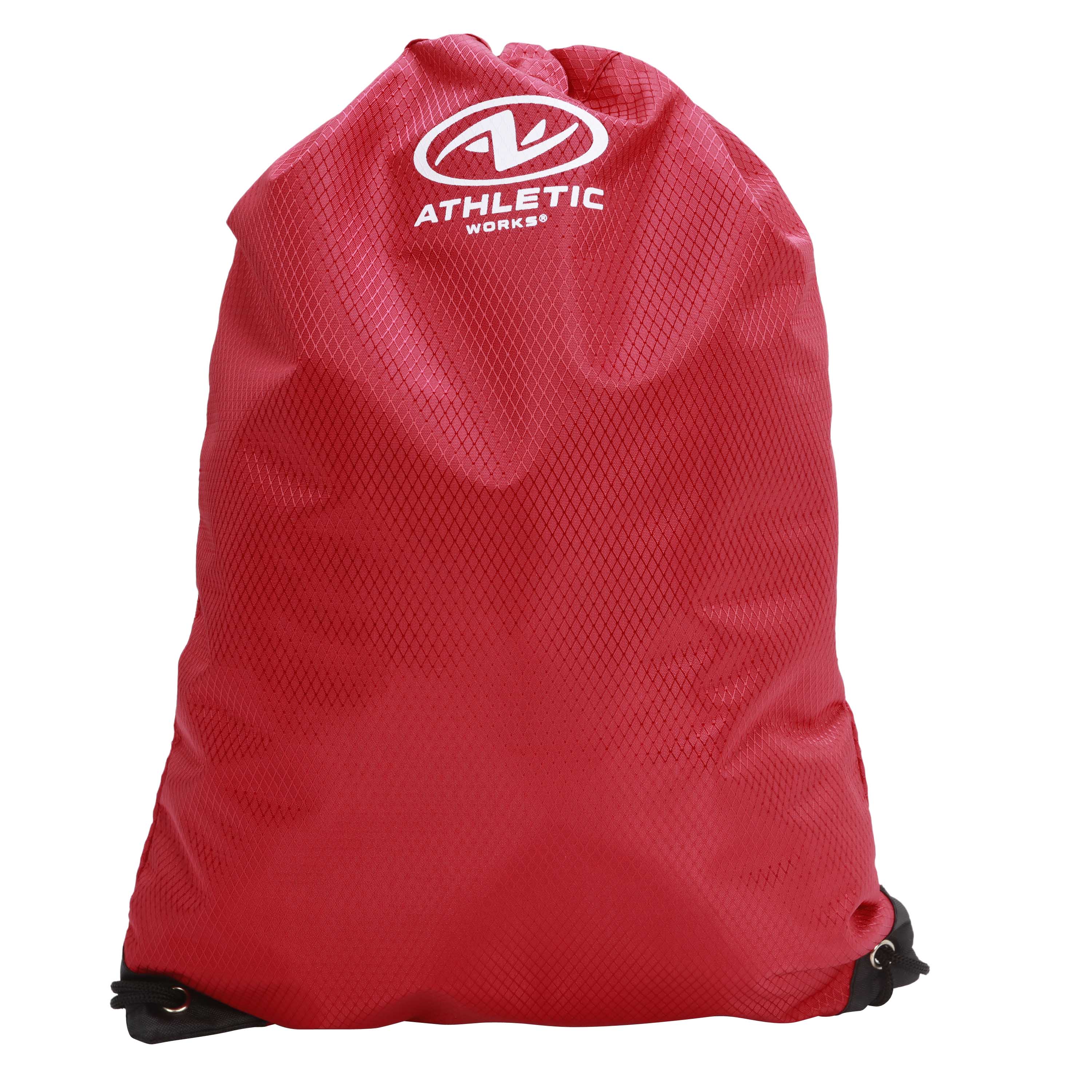 Athletic Works Unisex 11L Adult Fitness Gym Cinch Sack Backpack, Red