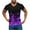 Purple, variant on VERUGU Mens T-Shirts Casual V-neck Gradient Printing Pullover Fashion Fitness Sports Shorts Sleeve Tops Blouse Purple XXL