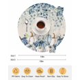 thumbnail image 6 of 13 Inch Round Placemats Set of 4, Blue Pumpkins Fall Non Slip Heat Insulation PP Table Mats, Thanksgiving Eucalyptus Leaf Rustic Washable Place Mats for Kitchen Dining Party Table Decor, 6 of 7