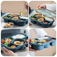 thumbnail image 2 of Tineasur 1Pc Navy Plastic Lunch Box with Five Compartments for Office Use, 2 of 8