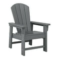 thumbnail image 6 of WestinTrends Malibu 2-Piece Kids Outdoor HDPE Adirondack Chair With Square Side Table Set, Gray, 6 of 15