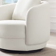 thumbnail image 5 of Perto Mid Century Modern Ivory Fabric Accent Armchair, 5 of 7
