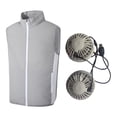 thumbnail image 1 of Ropa De Aire Acondicionado De Refrigeración Con Ventiladores Para Trabajo De Alta Temperatura De Verano Gris Claro M Sunnimix Chaleco de ventilador de enfriamiento, 1 of 8