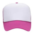 thumbnail image 3 of Couver 5 Panel High Crown Front Split Mesh Polyester Foam Trucker Hat, Hot Pink White Hot Pink, 12 Count, 3 of 7