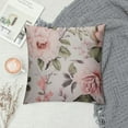 thumbnail image 2 of COMIO Watercolor Flower Pillow Cover Floral Abstract Pink Grey Blossom Spring Rose Pillow Cover Throw Pillow Case Cushion Cover Pillowcase for Sofa Home Bed Decorative, 2 of 5