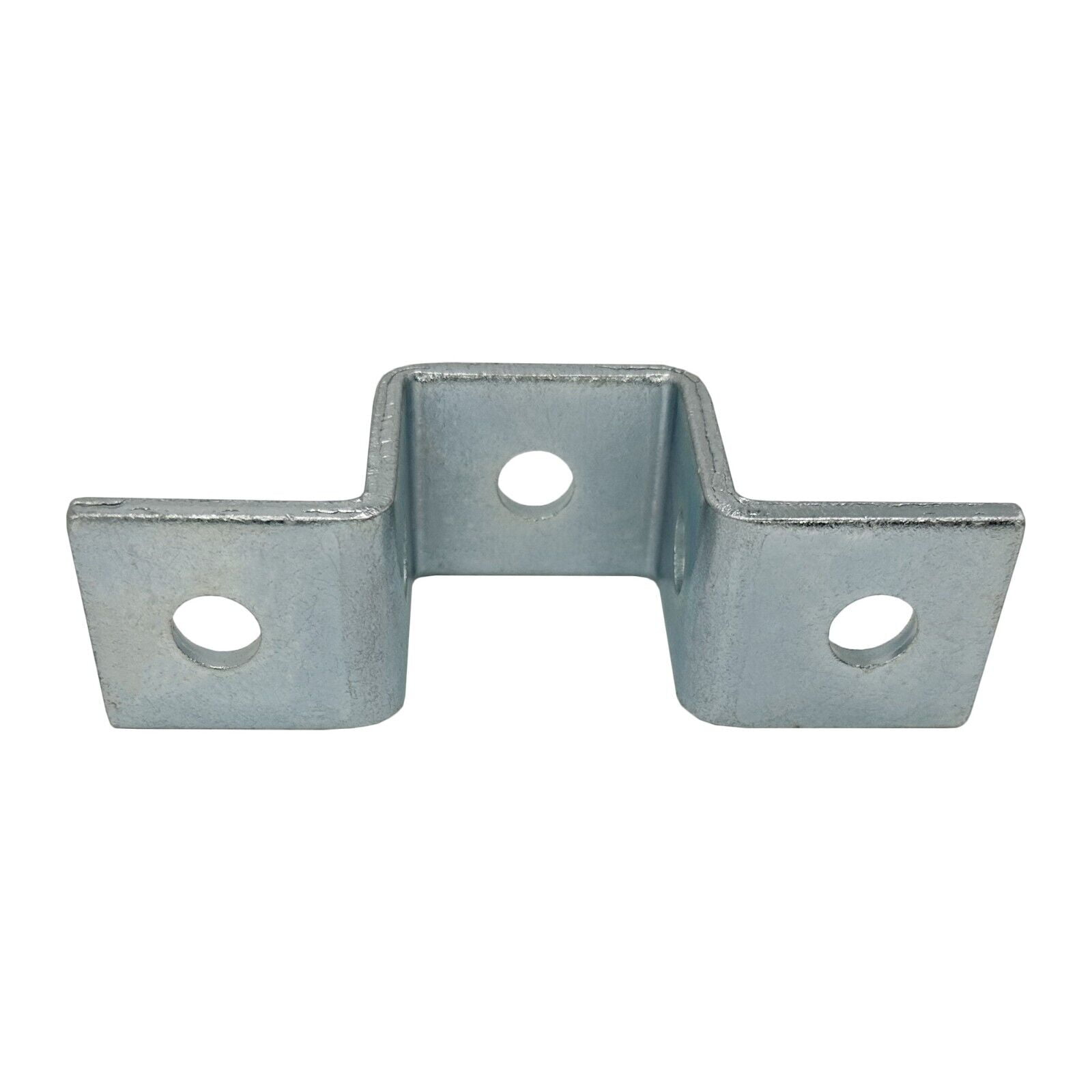 4 Pack - 5 Hole, U Shaped Connector Bracket for All 1-5/8" Strut Channel - Heavy Duty, Electro-Galvanized (4)