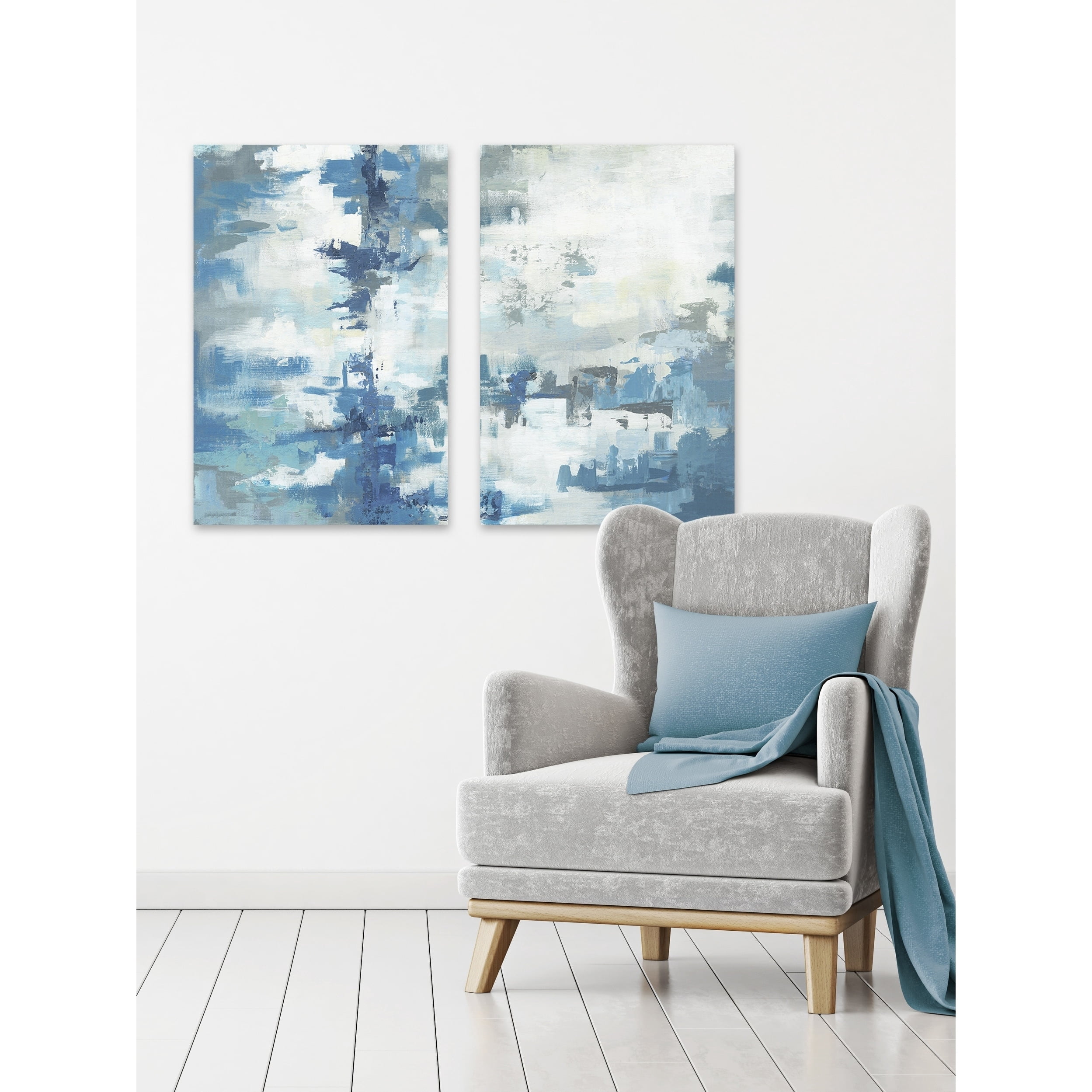 Matching Blue Hues Diptych