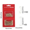 thumbnail image 2 of 2 Set Pack Christmas Ornament Hooks - Ornament Hanger for Christmas - Essential Hooks for Ornament Hangers (150 Pack/Set, Green), 2 of 6
