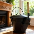 thumbnail image 1 of Cubo De Ceniza Con Pala De Hierro Para Chimenea, Ideal Para Fogatas Al Aire Libre Y Estufas De Leña., 1 of 8