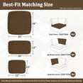 thumbnail image 2 of Kimunuk 14 Pcs Outdoor Slipcovers for Cushion, Replacement Outdoor Patio Cushion Covers with 3 Size, Waterproof and Zippered, Fit for Outdoor Furniture, Patio Sofa Couch, Covers Only, Chocolate, 2 of 6