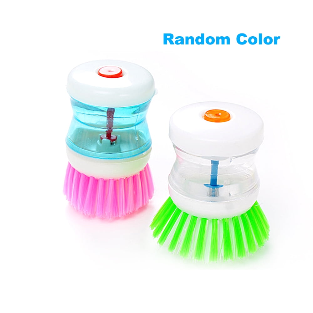 3 Replacement Head Soap Kitchen Dish Washing Cleaning Brush Dispensing Scrubber 