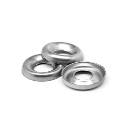

#12 Cup Washer / Countersunk Finishing Washer Low Carbon Steel Nickel Plated Pk 250