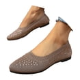 thumbnail image 3 of Women's Fashion Flats Comfortable Pointed Toe for Dressy Casual Women's Casual Shoes Elegant Rhinestone Flat Comfort On Mesh Design Footwear For Everyday Wear, 3 of 9