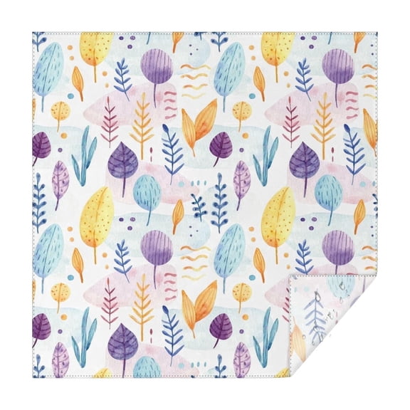 42x42 Inch Waterproof Square Tablecloth, Thickened Polyester Table Cover for Dining & Parties, Floral Print