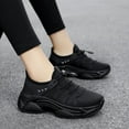 thumbnail image 3 of YOURDIARY Women's Lace Up Chunky Sole Casual Sneakers Comfort Fit Running Shoes, 3 of 5