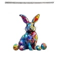 thumbnail image 4 of Vggrvlo Stained Glass Window Hanging Acrylic Colourful Rabbit Suncatcher Housewarming Gift for Mom, Grandma for Christmas Tree Decoration, Birthday Gift for Mom, 4 of 7