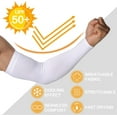 thumbnail image 4 of Savior Heat 2Pcs Women Arm Sleeves Cooling Ice Silk UV Protection Sports Running Golf Cycling Basketball Driving Fishing Compression Arm Cover, 4 of 7
