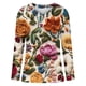 thumbnail image 5 of Cárdigan holgado informal con estampado de manga larga y botones para mujer, chaqueta de punto, top de poliéster para mujer, 5 of 5