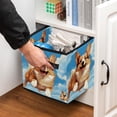 thumbnail image 5 of Corgi Foldable Clothes Storage Containers with Handle, 10.8"x10.5"x10.6", Large Capacity - Storage Cubes and Bins, 5 of 6