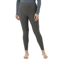 32 Degrees Women's Midweight Rib Baselayer Leggings - Charcoal Heather - X-Small