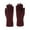 Wine, variant on PuSpu Men Women Unisex Solid-Color Warm Thick Knitted Gloves