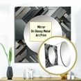 thumbnail image 3 of Designart "Symmetric Grey Concrete Geometry I" 0 Square Mirror For Wall Decor - Large Grey Square Mirror Printed Wall Decor - Modern Square Living Room Mirror, 3 of 5