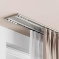 thumbnail image 1 of Double Row Ceiling Curtain Rails Heavy Duty Curtain Track With End Cap Style Design 3FT To 19 FT Sliding White Gold Curtain Tracks For Drapes, Room Dividers(Gold,4.30M/14.1FT), 1 of 7