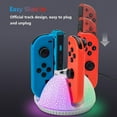 thumbnail image 2 of Joy-Cons Game Controllers Charging Dock for Nintendo Switch, Compatible with Switch OLED Accessories, Includes Color Light & Charging Cable, 2 of 6