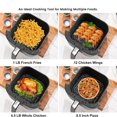 thumbnail image 3 of Dsseng For 4QT Healthy Cooking Air Fryer Grill Tray Crisper Plate  Food Grade Stainless Steel  Easy To Clean Accessory 7.3 Inch, 3 of 10