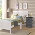 thumbnail image 2 of TKOOFN 3-Tier Dresser Storage Organizer, Wooden Top Storage Unit with 3 Easy Pull Fabric Drawers, Gray, 2 of 10