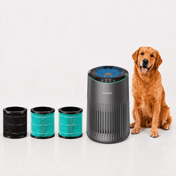 MR2566 Bedroom Air Purifier  3Pack Standard / Pet‑Specific Filter Bundle, Filters Out Pet Hair, Dander, Smoke and Odors, Quiet Sleep Mode and Fragrance Sponge