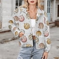 thumbnail image 3 of Jackets for Women Winter Coat Jackets Flannel Stand Collar Jacket(Christmas Balls,Size:S-4XL), 3 of 7