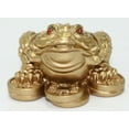 thumbnail image 4 of Feng Shui Mini Matte Gold Money Frog Coin Toad Paperweights Home Decor Gift G16220, 4 of 4