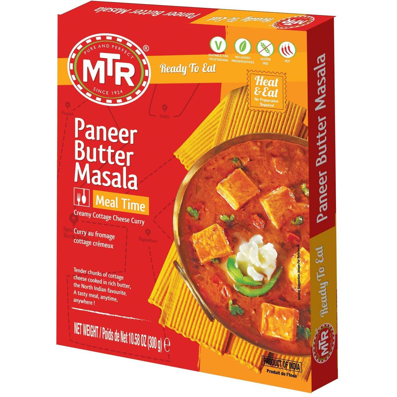 Pack Of 4 MTR Ready To Eat Paneer Butter Masala 300 Gm (10.5 Oz