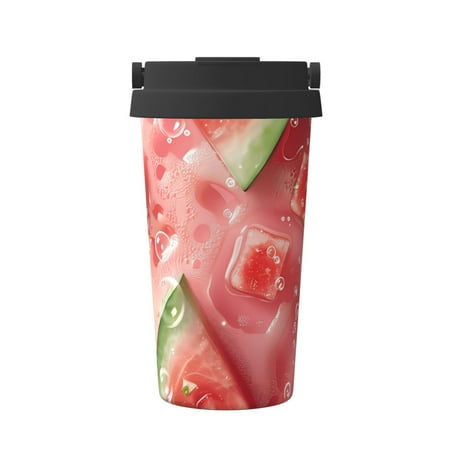

Junzan Refreshing Watermelon Slices for Stainless Steel Vacuum Insulated Tumbler - Reusable Insulated Cold Brew Iced Coffee Cup Thermos -Gifts for Women Men Him Her