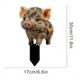 thumbnail image 3 of Gmogad 2D Acrylic Pig Garden Stake - Weatherproof Valentine's Day Yard Decor for Lawns, Flower Beds - Cute Outdoor Floor Insertion for Parties & Gifts, 3 of 7