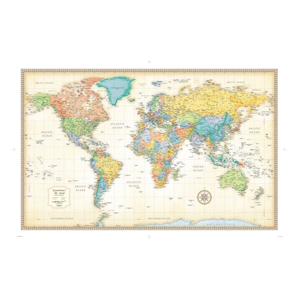 rand mcnally classic world wall map walmart com