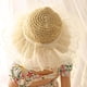 thumbnail image 5 of Sombrero de 51-52cm de circunferencia para niños, sombrero de sol con lazo de malla, protector solar para niñas, sombrilla de playa, sombrero de paja MFZFUKR BST3065025-4, 5 of 5