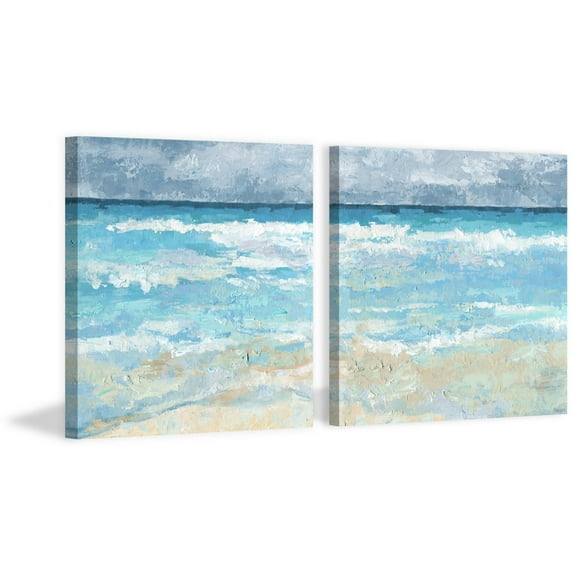 Playful Waves Diptych