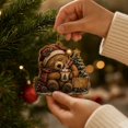 thumbnail image 4 of Zznnkj Animal Christmas Ornaments 3.93 Inch, 2D Acrylic Hanging Flat Pendants, Rustic Xmas Tree Decor for Farmhouse Home Holiday Keepsake Gift for Wildlife Lovers, 4 of 5