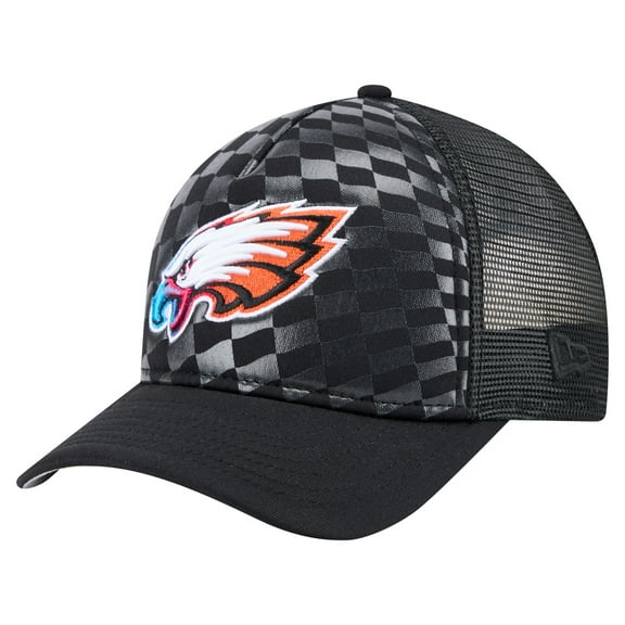 Men's New Era  Black Philadelphia Eagles Gradient 9FORTY Adjustable Hat