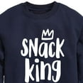 thumbnail image 3 of Instant Message - Snack King - Toddler & Youth Crewneck Fleece Sweatshirt, 3 of 6