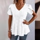 thumbnail image 1 of mfyjkho Tops Deportivos Para Mujer, Blusa Informal De Manga Corta Con Cuello En V Para Mujer Tops Para Salir Para Mujer Xxxl, 1 of 6