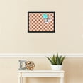 thumbnail image 3 of PinPix 18x13 Custom Cork Bulletin Board Argyle Burnt Orange Poster Board Has a Fabric Style Canvas Finish, Framed in Argyle Burnt Orange, by ArtToFrames (PinPix-634), 3 of 6