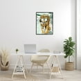 thumbnail image 2 of Stupell Industries Funny Tiger Wearing Glasses Green Fern Leaf Plants Graphic Art Black Framed Art Print Wall Art, 24x30, by Elizabeth Medley, 2 of 6