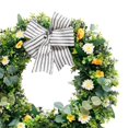 thumbnail image 3 of Guirnalda de flores artificiales verdes, plantas artificiales, guirnalda de hiedra para la pared de la puerta de entrada F blanco, 3 of 6