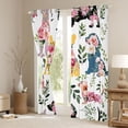 thumbnail image 3 of Homewish Puppy Dogs Silhoutte Black Out Curtains,Retro Rustic Flower Curtains Pack of 2 (42x63 Each),Green Country Leaves Bedroom Curtains For Boys Kids,Super Cozy Room Decor, 3 of 6
